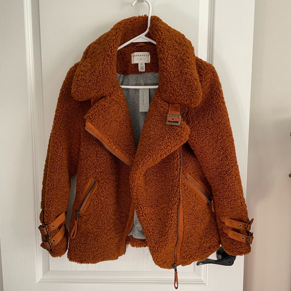 NWT Marrakech Moto Teddy Coat